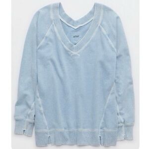 Aerie Cloud Wash V-Neck Sweatshirt